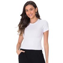 Blusa malwee cropped manga curta feminino ref: mal1000114191