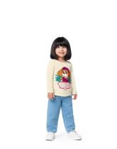 Blusa Malwee kids Infantil Menina Meia Estação-OFF WHITE-Tamanho 6