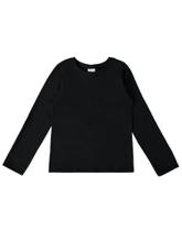 Blusa Malwee Kids Infantil Menina Meia Estação Preto-Tamanho 8
