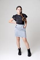 Blusa Manga Babado Preta Kaltty