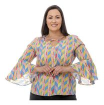 Blusa Manga Comprida Plus Size Com Detalhe No Busto Inverno Blusa Manga Comprida Plus Size Com Detalhe No Busto Inverno