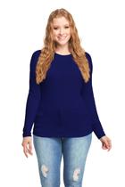 Blusa Manga Comprida Viscolycra Segunda Pele Gola Redonda C12