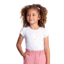 Blusa manga curta bordado coração br glinny Blusa manga curta bordado coração br glinny