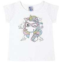 Blusa Manga Curta Branco - Primeiros Passos - Menina - Meia Malha 46200-3 - Pulla Bulla Blusa Manga Curta Branco - Primeiros Passos - Menina - Meia Malha 46200-3 - Pulla Bulla