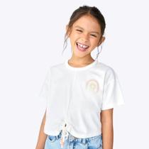 Blusa Manga Curta Com Amarração Infantil Menina Hering Kids 5DNVNMCEN