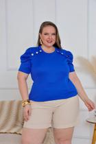 Blusa manga curta com botoes