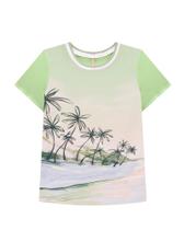 Blusa manga curta com estampa