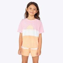 Blusa Manga Curta Estampa Colorida Dip Dye Infantil Menina Hering Kids 5Dq11aen