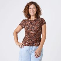 Blusa Manga Curta Estampada - Urbano - Viva