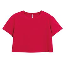 Blusa Manga Curta Feminina Cropped Marialicia Ref. 52114