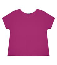 Blusa Manga Curta Feminina Plus Size Secret Glam Roxo Blusa Manga Curta Feminina Plus Size Secret Glam Roxo