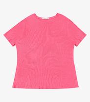 Blusa Manga Curta Feminina Plus Size Secret Rosa Blusa Manga Curta Feminina Plus Size Secret Rosa
