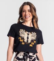 Blusa Manga Curta Feminina Rovitex Preto