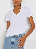 Blusa Manga Curta Hering 4EZ9 Feminina Gola V Algodão T. P/EXG