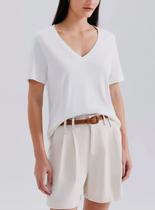 Blusa Manga Curta Hering K5YF Feminina Gola V Suedine T. P/XG