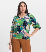 Blusa Manga Curta Infinita Cor Verde