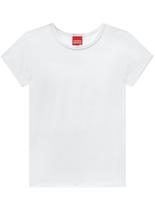 Blusa Manga Curta Kyly 107600 Infantil Menina Cotton T. 04/16