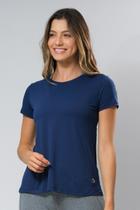 Blusa Manga Curta Larguinha Azul Marinho IB SPORT