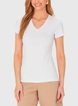 Blusa Manga Curta Malwee 1000004502 Feminina Decote V Algodão T. P/XGG