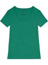 Blusa Manga Curta Malwee 1000050615 Feminina Canelada Viscose T. P/XGG