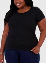 Blusa Manga Curta Malwee 1000087841 Feminina Plus Size Meia Malha T. G1/G4 Blusa Manga Curta Malwee 1000087841 Feminina Plus Size Meia Malha T. G1/G4