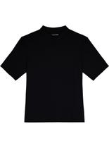 Blusa Manga Curta Malwee 1000108542 Feminina Plus Size Canelada Viscose T. G1/G3