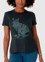 Blusa Manga Curta Malwee 1000127453 Feminina Estampada Meia Malha T. P/GG