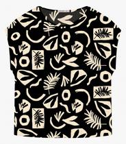 Blusa Manga Curta Plus Size Secret Glam Preto Blusa Manga Curta Plus Size Secret Glam Preto