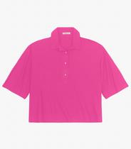 Blusa Manga Curta Plus Size Secret Glam Rosa