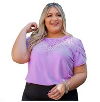 Blusa manga curta plus size tamanhos grandes sku:bp11