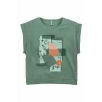 Blusa Manga Curta Viscolycra Feminina Marialicia Ref. 183636 Blusa Manga Curta Viscolycra Feminina Marialicia Ref. 183636