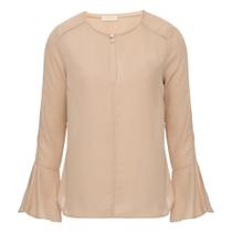 Blusa Manga Flare com Fenda Caramelo Blusa Manga Flare com Fenda Caramelo