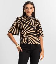 Blusa Manga Flutuante de Viscose Endless Preto