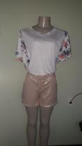 Blusa manga japonesa - malha branca com detalhe na lateral - Tamanho GG Blusa manga japonesa - malha branca com detalhe na lateral - Tamanho GG