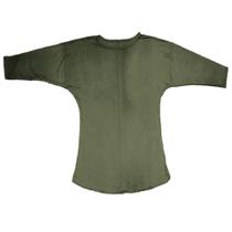 Blusa Manga Longa Ampla Feminina Verde Musgo Basic+ Tamanho G Blusa Manga Longa Ampla Feminina Verde Musgo Basic+ Tamanho G