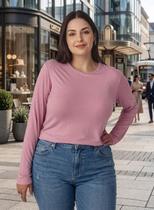 Blusa manga longa botonê plus size g1 ao g5 malwee