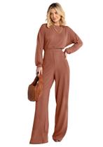 Blusa manga longa bufante recorte canelado lunender 67728