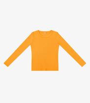 Blusa Manga Longa Canelada Básica Rovitex Amarelo