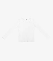 Blusa Manga Longa Canelada Básica Rovitex Branco Blusa Manga Longa Canelada Básica Rovitex Branco