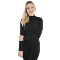 Blusa Manga Longa Canelada Gola Alta Dicors