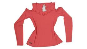 Blusa manga longa com detalhe em renda Menfis moda e acessórios Blusa manga longa com detalhe em renda Menfis moda e acessórios