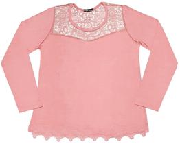 Blusa manga longa com frente em tule / costas grippir g