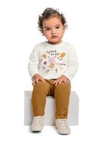 Blusa Manga Longa com Glitter para Bebê Menina Quimby