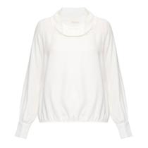 Blusa Manga Longa com Gola Boba Off White Blusa Manga Longa com Gola Boba Off White