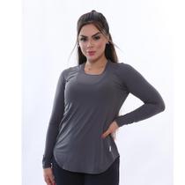 Blusa manga longa com proteção UV50+ Cinza