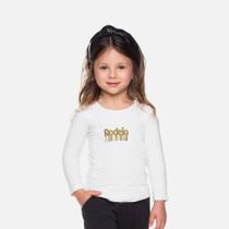 Blusa Manga Longa Cotton Infantil Menina Have Fun 29422 Offwhite