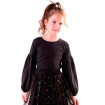 Blusa Manga Longa Cotton Light Preto