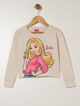 Blusa Manga Longa Cropped Infantil Para Menina - BEGE Blusa Manga Longa Cropped Infantil Para Menina - BEGE