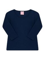 Blusa Manga Longa de Frio Básica Infantil Feminina Menina