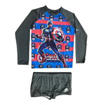 Blusa Manga Longa e Sunga Infantil Proteção Solar Uv50+ Menino Praia Piscina 8-10 Blusa Manga Longa e Sunga Infantil Proteção Solar Uv50+ Menino Praia Piscina 8-10